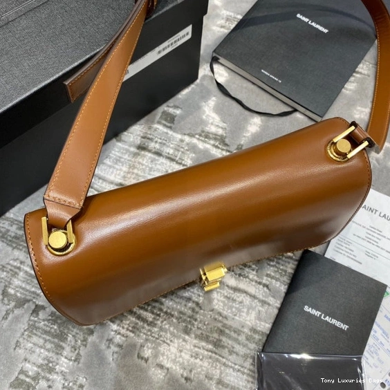 Tony Luxuries YSL LOULOU SMOOTH SATCHEL CARRE IN LEATHER 0809